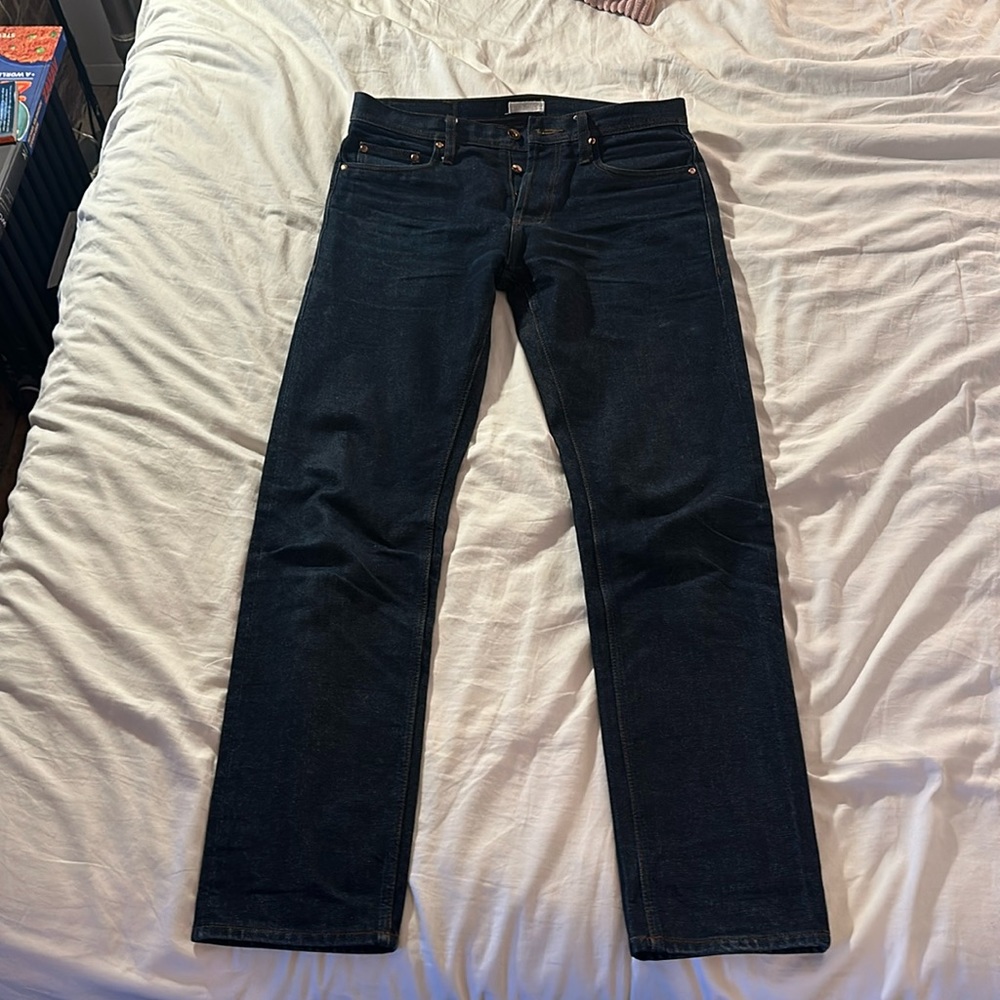 Unbranded UB201 selvedge Taper Dark Jeans 33x34 lightly worn